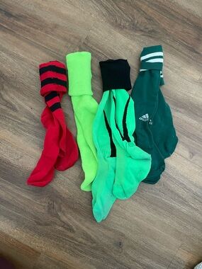 Lot of 4 pairs of adult size soccer socks